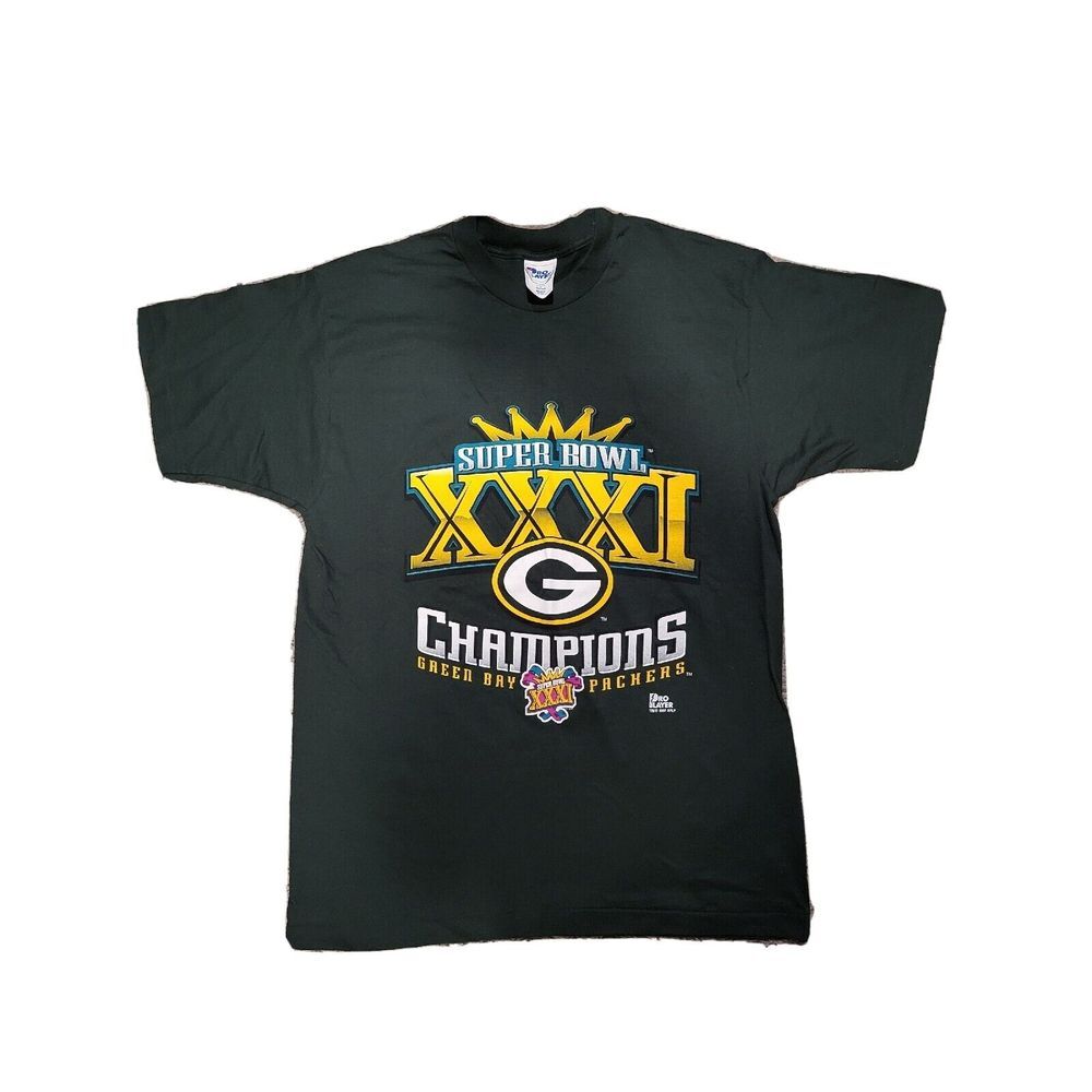 Pro Player Mens Greenbay Packers Superbowl XXXI 31 Champions Large Shirt VINTAGE